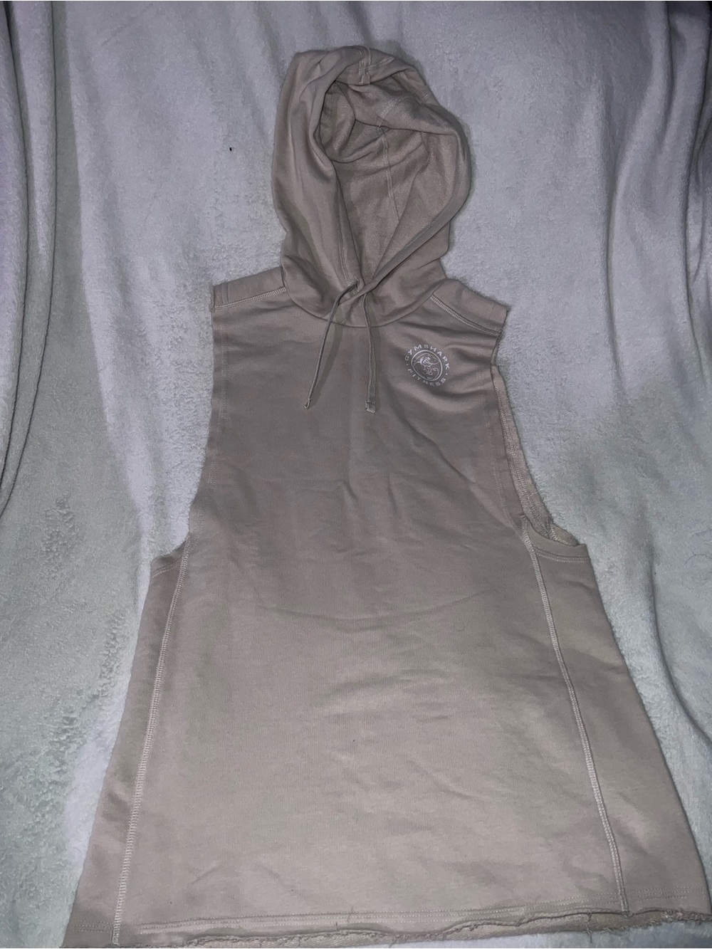 Gymshark Sleeveless Hooded Tank in Taupe